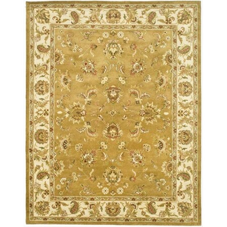 Safavieh 5 x 8 ft. Medium Rectangle- Traditional Heritage Mocha And Ivory Hand Tufted Rug HG816A-5